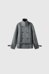 Djuradj Double Breasted Jacket In Grey