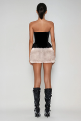Dmitri Corset Faux Fur Skirt Set