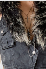 Donnchadh Faux Fur Tank Top