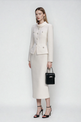 Dottie Button Tweed Skirt Set