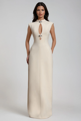 Duarte Sleeveless Cutout Maxi Dress In White