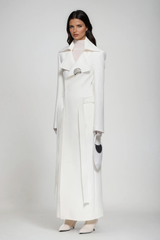 Dubravka Deconstruct Lapel Coat In White