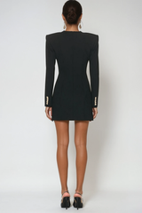Duke Deconstruct Button Mini Dress