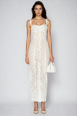 Dumisani Lace Maxi Dress In White