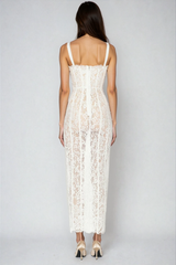 Dumisani Lace Maxi Dress In White