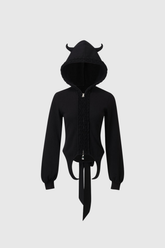 Dusko Deconstruct Hooded Tie Up Top