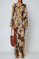 Dzsesszika Paisley Maxi Dress