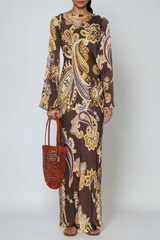 Dzsesszika Paisley Maxi Dress