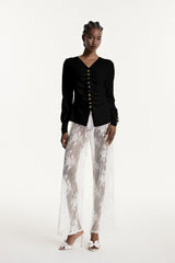 Edmonda Ruch Knit Top In Black