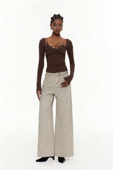 Eidel Rhinestone Jeans In Grey