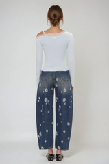 Eini One Shoulder Lace Top In Blue