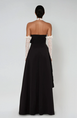 Ejike Flower Ruch Maxi Dress