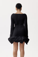 Eleonor Ruch Drop Waist Mini Dress In Black