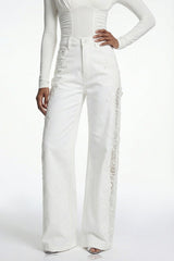 Eliodoro Embroidered Mesh Jeans