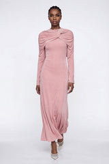 Elisa Velvet Twist Maxi Dress