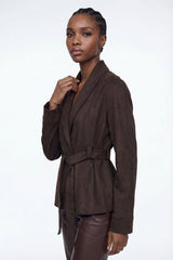 Elisey Suede Tie Up Jacket