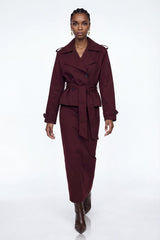 Eliza Trench Coat Skirt Set