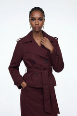 Eliza Trench Coat Skirt Set