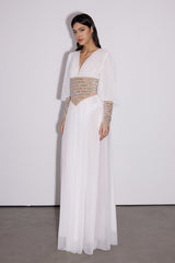 Elya Crystal Mesh Maxi Dress