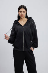 Emersyn Crystal Jacket In Black