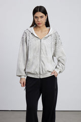 Emersyn Crystal Jacket In Grey