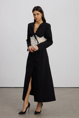 Emine Embroidered Mesh Coat