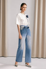 Emmalyn Cross Flower Jeans