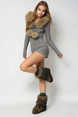 Emmerson Faux Fur Knit Playsuit
