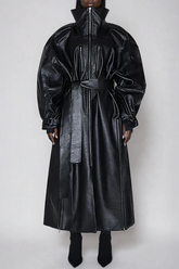 Emna Leather Coat