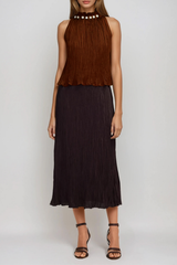 Fabia Halter Neck Bead Ruch Top