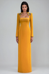 Faheem Embellished Crystal Maxi Dress