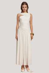 Fairuz Asymmetric Draped Maxi Dress