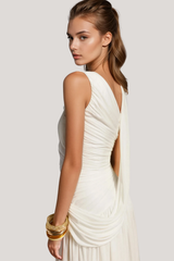 Fairuz Asymmetric Draped Maxi Dress