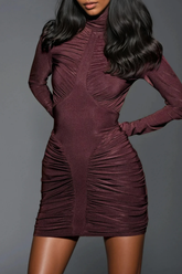 Fehime Backless Ruch Mini Dress
