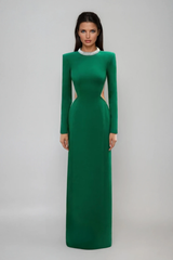 Fakhri Crystal Cutout Maxi Dress