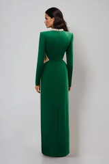 Fakhri Crystal Cutout Maxi Dress