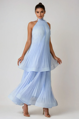 Fatimah Pleated Tiered Maxi Dress