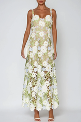 Fatime Flower Cutout Maxi Dress