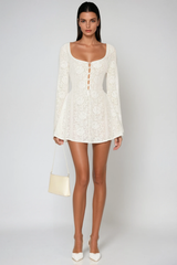 Faust Long Sleeve Floral Mini Dress