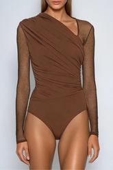 Fazal Long Sleeve Asymmetric Bodysuit
