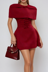 Fazl Ruch Bow Shawl Mini Dress