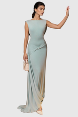 Fearghal Sleeveless Draped Maxi Dress