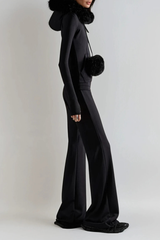 Fechin Faux Fur Bodycon Pants Set