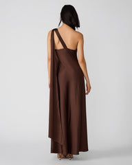 AURORAH DRESS SHAVED CHOCOLATE