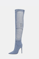 Valerie High Heel Denim Boots
