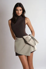 Wangi Sleeveless Bow Mini Dress