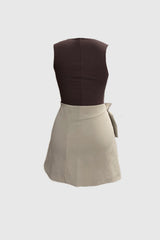 Wangi Sleeveless Bow Mini Dress