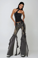Zaher Ruffle Fringe Jeans