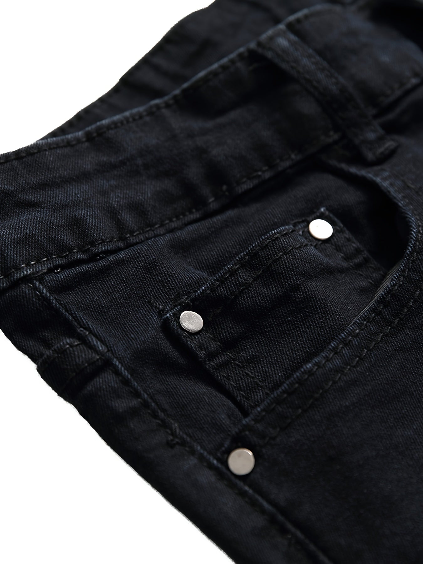 Men's Stretch Skinny Ripped Jeans, Black Embroider Fashionable Slim Fit  Jeans Pants for Men (1899)