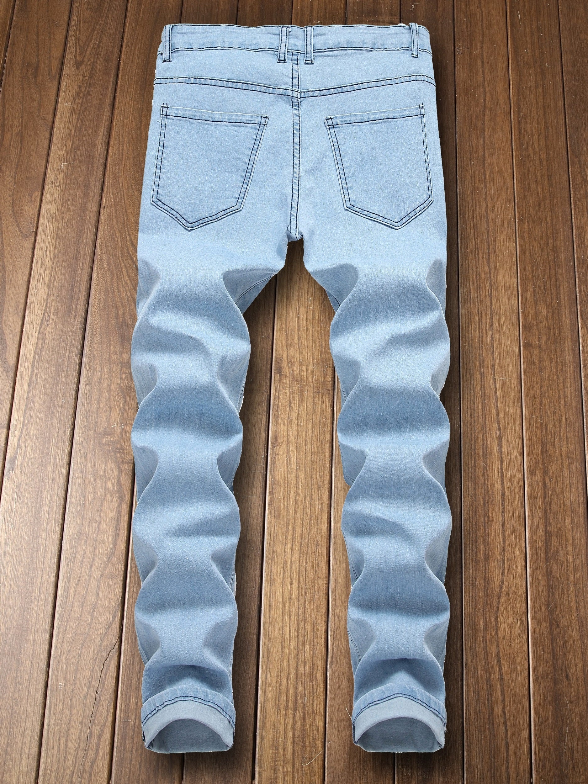 Men's stretch jeans with holes Men's stretch jeans with big holes